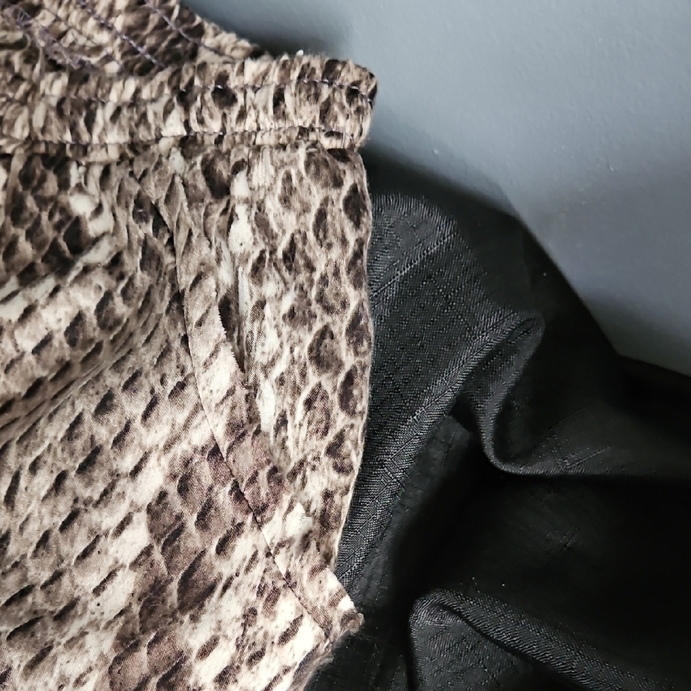 Olivaceous Snake Print Joggers - Cream and Brown - Picture 6 of 16
